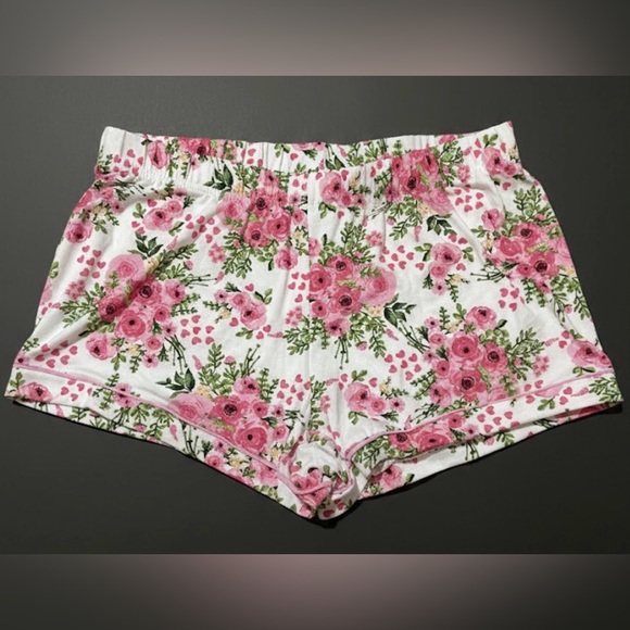 NWT Tahari Woman’s Floral Pajama Set Short Sleeve Button Up SZ LG - Picture 3 of 5